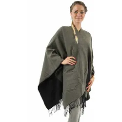 Antonio Wohlfühl-Poncho Damen Winter - Taupe