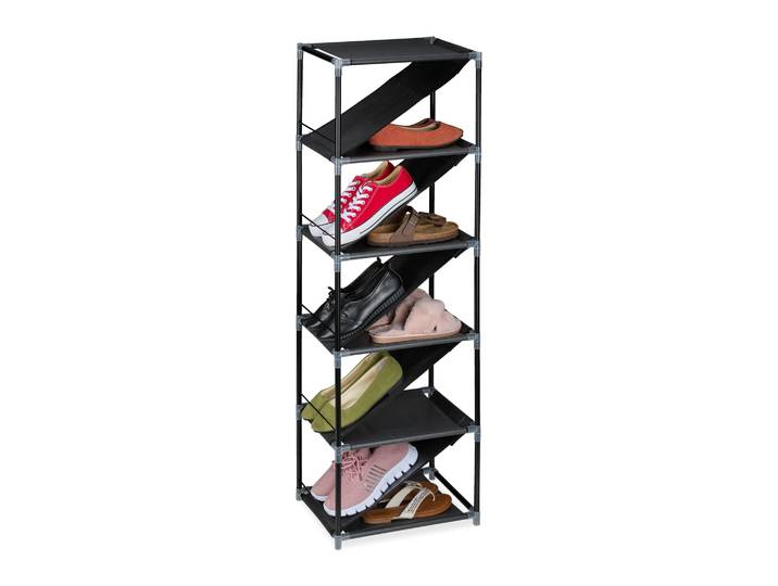 Schuhregal für 11 Paar Schuhe Anthrazit-Schwarz