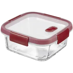 4x Curver Square Cook, Vorratsbehälter, Rot, Transparent