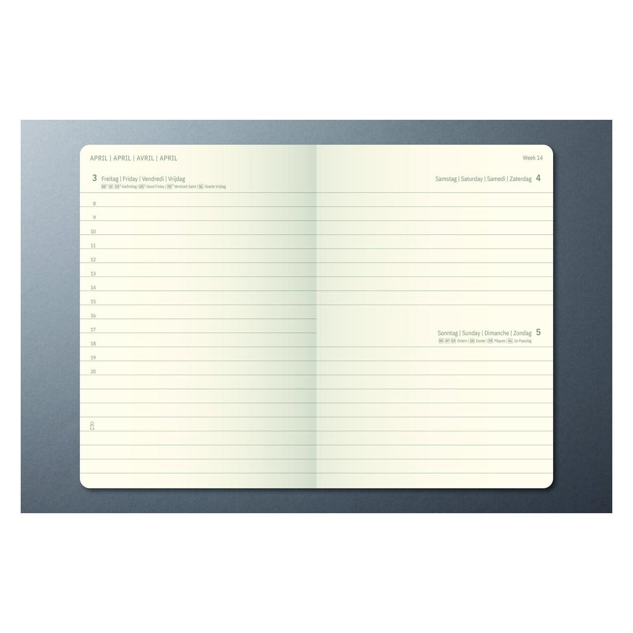 Sigel Tagesagenda Conceptum 2027, ca. A6, schwarz (A6, 1 Tag / 1 Seite) (C2711)