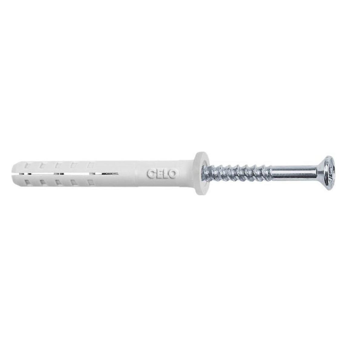 Celo Nageldübel NP 6- 40 Flachbund vormontiert (100 Stk.) (9640NP)