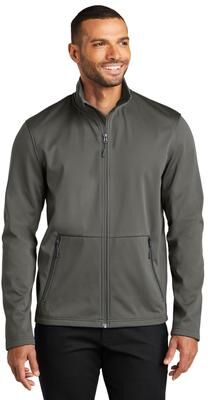 Port Authority J617 Flexshell Jacket in Grey Steel size XL   Polyester
