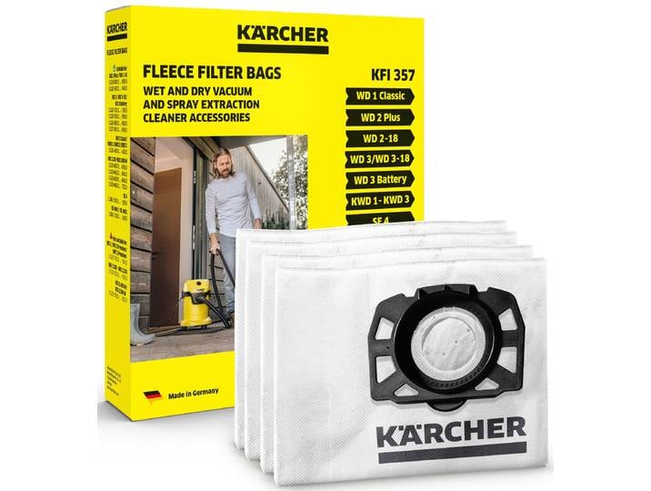 Filterbeutel KÄRCHER KFI 357 , weiß, B:20cm H:1,2cm L:23cm, Vlies, Filtermaterialien, Filterbeutel, Vlies