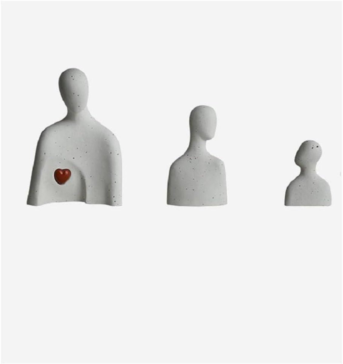 Handgemaakt wit keramiek buste standbeeld voor tabletop decoratie