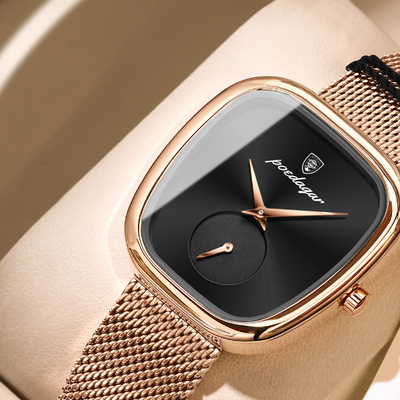 Youfap Market Waterproof Watch For Women, Luxury Fashion Elegant Ladies Watch, Stainless Steel Quartz Women's Watches rose Gold Black
