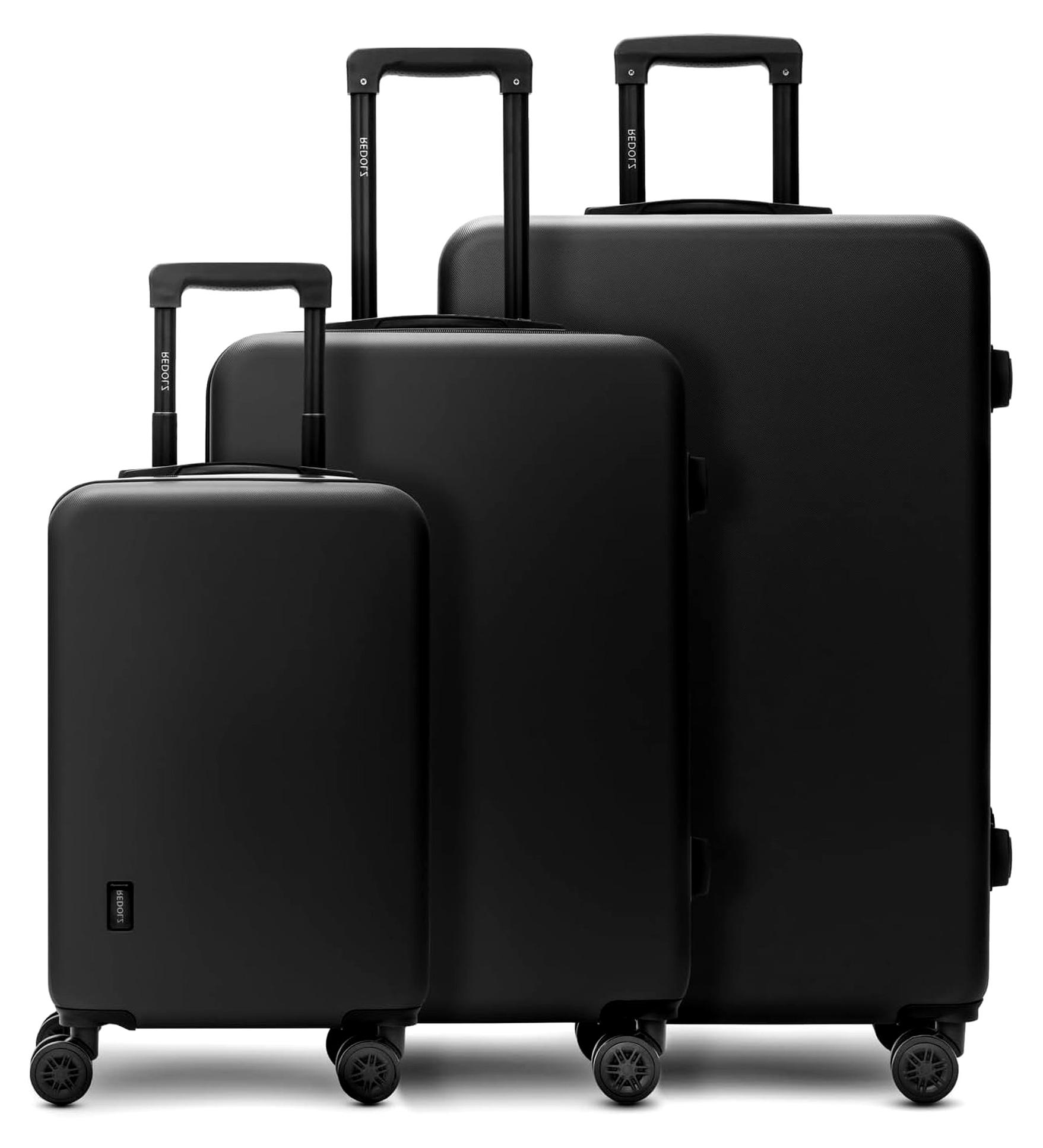 Hartschalen Koffer-Set 3-teilig | Leichte Reise-Trolleys aus hochwertigem, robustem ABS Material | Ultra-leicht für Damen & Herren | 4 Doppelrollen & TSA-Schloss (Essentials 09)