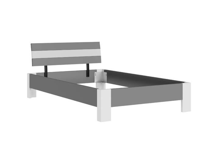 Bett Window anthrazit Holzwerkstoff 126 x 213 cm - Möbel Konfigurator: Traummöbel individuell zusammenstellen