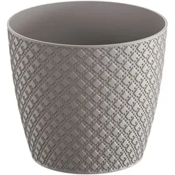 Prosperplast - ORIENT 2L Blumentopf - 15x15x13,8cm in Steingrau farbe