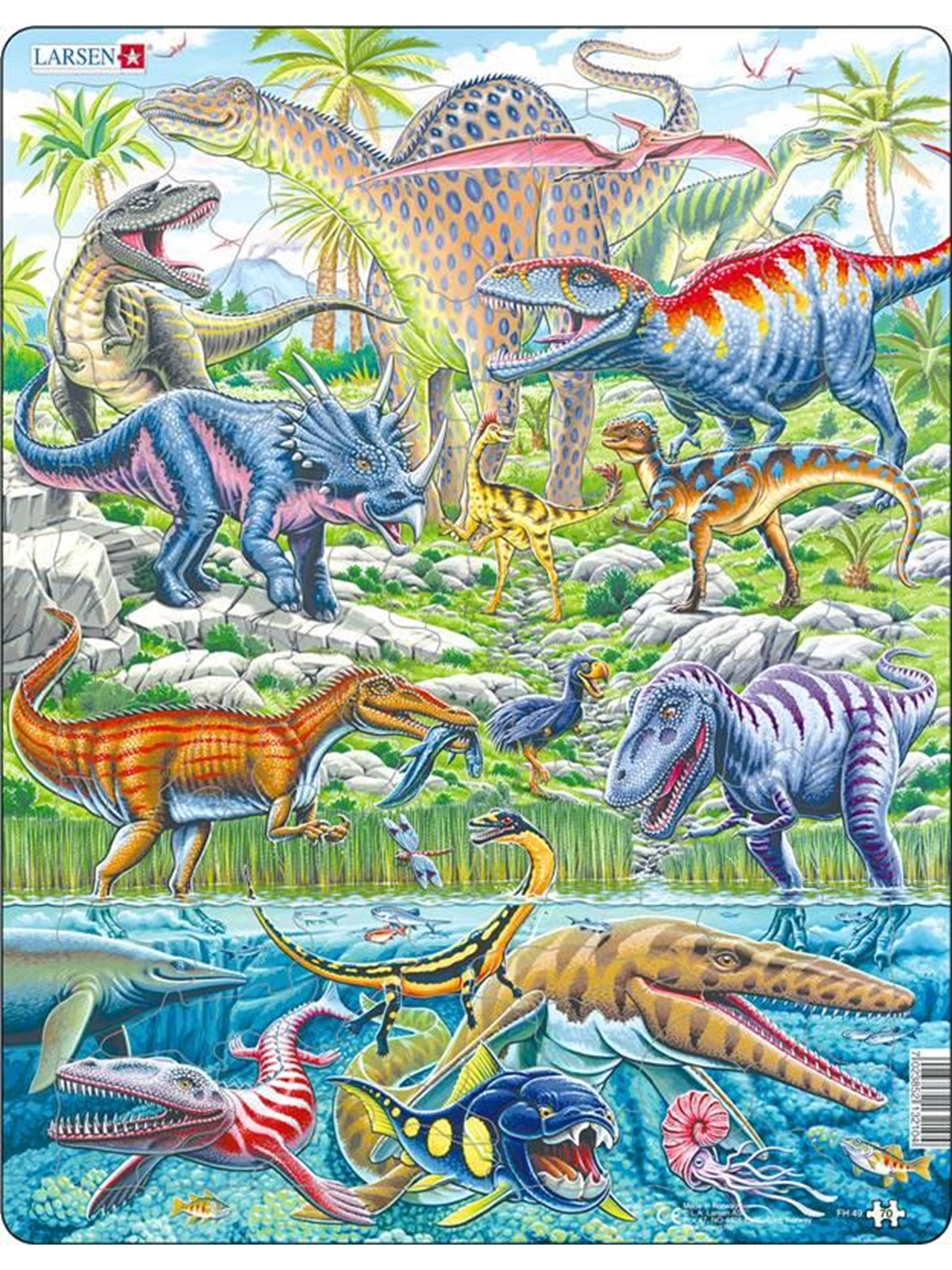 Larsen Puzzles Dinosaurs that fly run and dive