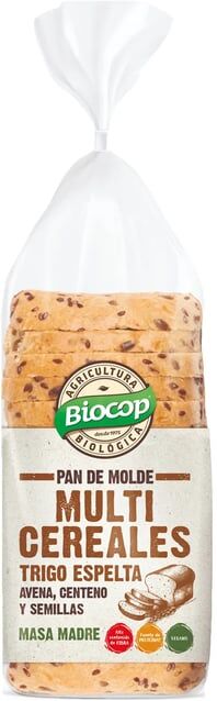Biocop Pão De Forma Multi Cereais Trigo Espelta Com Sementes Bio 400g
