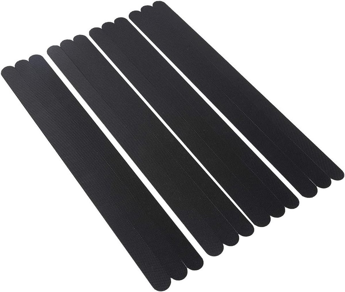 Waterdichte antislip stickers voor badkamer, trap en keuken - Zelfklevende rubber strips voor veiligheid en stabiliteit (Zwart)