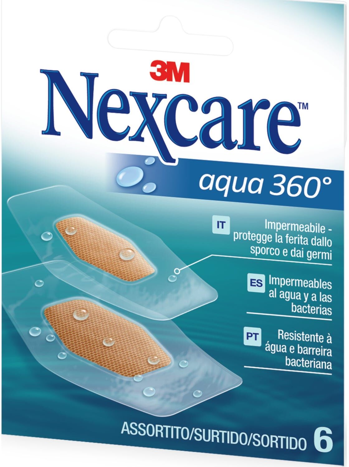 NEXCARE ® Aqua 360º tiras adhesivas bolsillo 6 uds