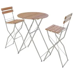 Lex Biergarten Set Biergartengarnitur Biergartenmöbel Hocker Tresenhocker Tisch 3tlg.
