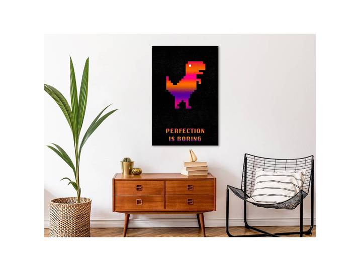 Wandbild Perfection Is Boring Leinen Multicolor 40 x 60cm