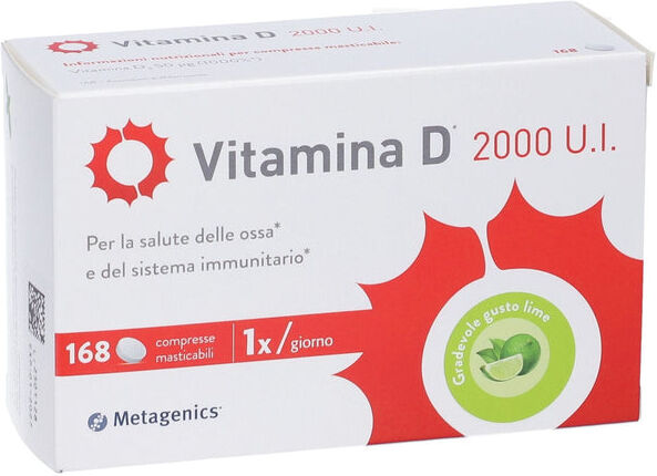 Metagenics Vitamina D 2000 Ui Gusto Lime 168 Compresse Masticabili