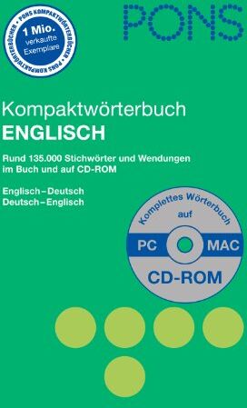 Erich Weis - PONS Kompaktwörterbuch Englisch: Rund 135.000 Stichwörter und Wendungen im Buch und auf CD-ROM. Englisch-Deutsch / Deutsch-Englisch - Preis vom 11.10.2026 03:10:56 h