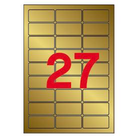 Agipa Folien-Etiketten, 63,5 x 29,6 mm, gold (14887)