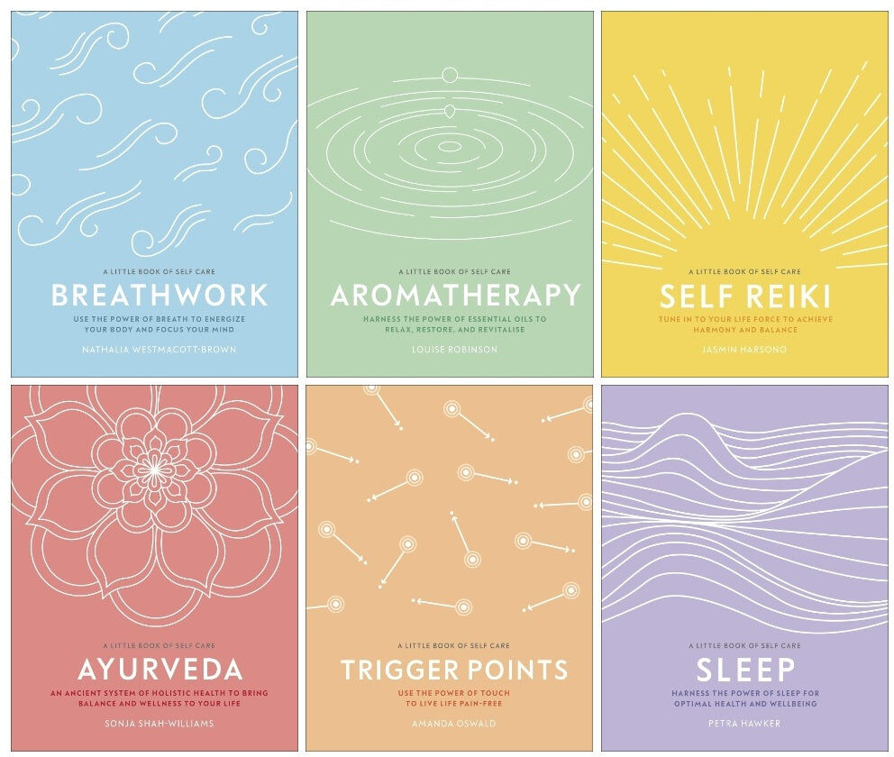 DK A Little Book of Self Care Collection 6 Books Set (Sleep, Self Reiki, Breathwork, Trigger Points, Ayurveda, Aromatherapy)