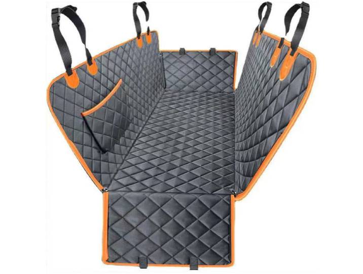 Housse de siège de voiture pour chien pour siège arrière, hamac de voiture étanche 100 avec fenêtre en maille visuelle et fermeture éclair latérale pour siège de voiture et protection de porte
