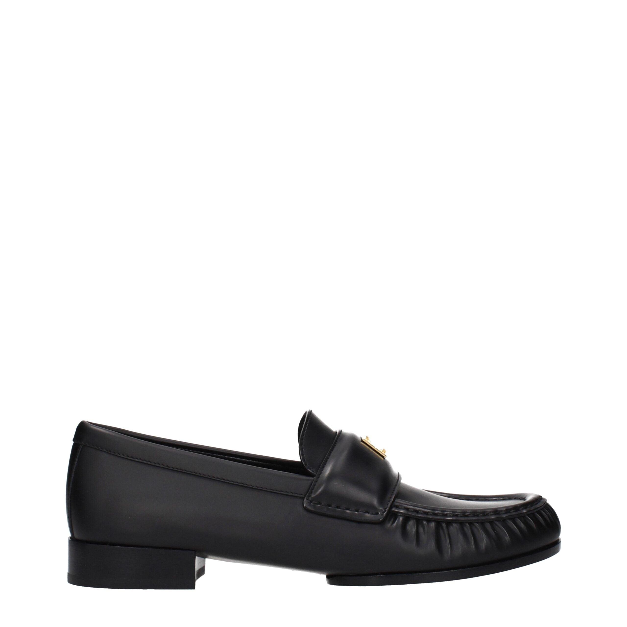 Givenchy schwarze Leder Slipper