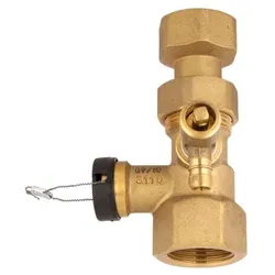 Afriso Kappenventil 77934 G 1 x 1, mit Ablasshahn