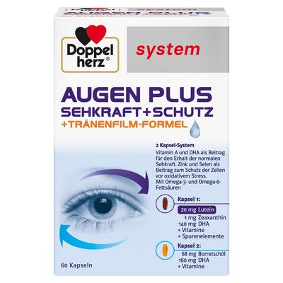 Doppelherz Augen plus Sehkraft+Schutz system Kaps. 60 St Kapseln