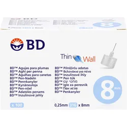 Bd Thin Wall Pen-Nadeln 0.25 31 Gx8 Mm 100 ST