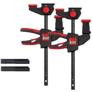 Bessey Einhandzwinge EZR15SET, inkl. Adapter, 60mm Ausladung, Spannweite 150mm, 4-teilig