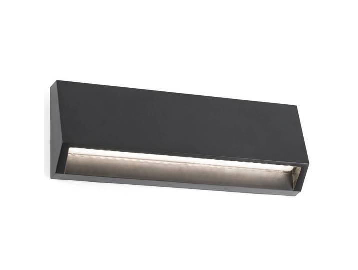 FARO BARCELONA LED Aussenwandleuchte Must, alu / grau / zink, Kunststoff, Modern, LED Wandleuchte außen