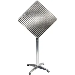 Mojawo, Gartentisch + Balkontisch, 3-tlg. Bistro Garnitur Balkonset Tisch + 2 Stapelstühle 60x60xH70cm (60 x 60 x 70 cm)