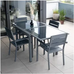 HOME DELUXE Garten-Sitzgruppe ausziehbar VERANO MADERA - 180/90 x 90 cm 2 Stühle