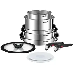 Tefal SATZ 10P L897SA74, Pfannenset + Topfset, Silber