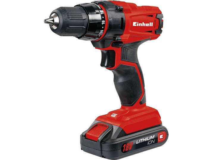 Einhell TC-CD 18-2 Li 1250 RPM Keyless 1.36 kg Rouge