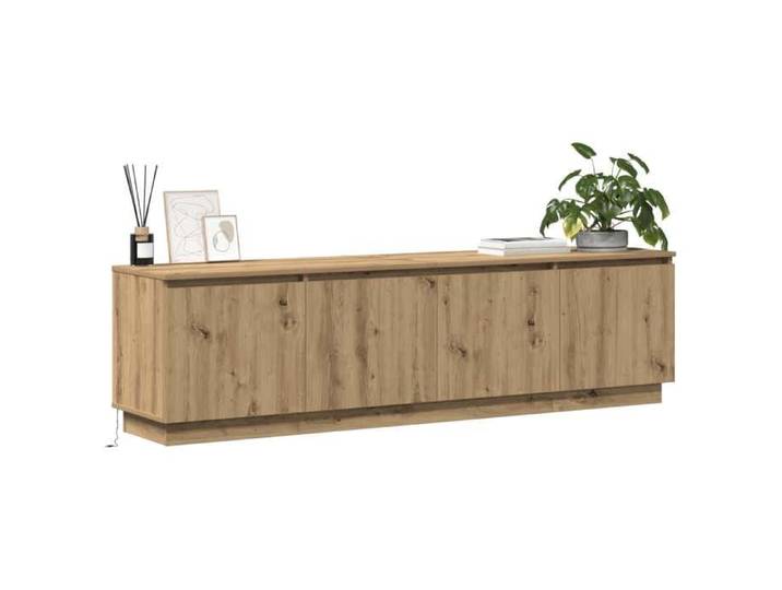 NEW Marron Meuble télé - - Meuble TV 180X38X49 cm Chêne artisanal Bois d'ingénierie - design moderne(2parcel)4456617