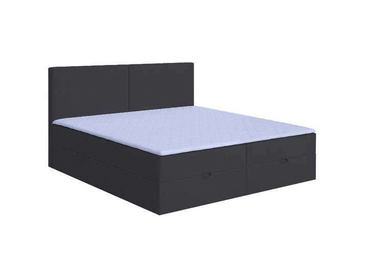 Familien-Boxspringbett - anthrazit - H3 - inklusive Topper - 240x200 cm