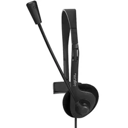 LogiLink HS0054 Kopfhörer & Headset Kabelgebunden Kopfband Büro/Callcenter Schwarz