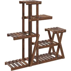 vidaXL Blumenständer 95x25x96 cm Massivholz Tanne