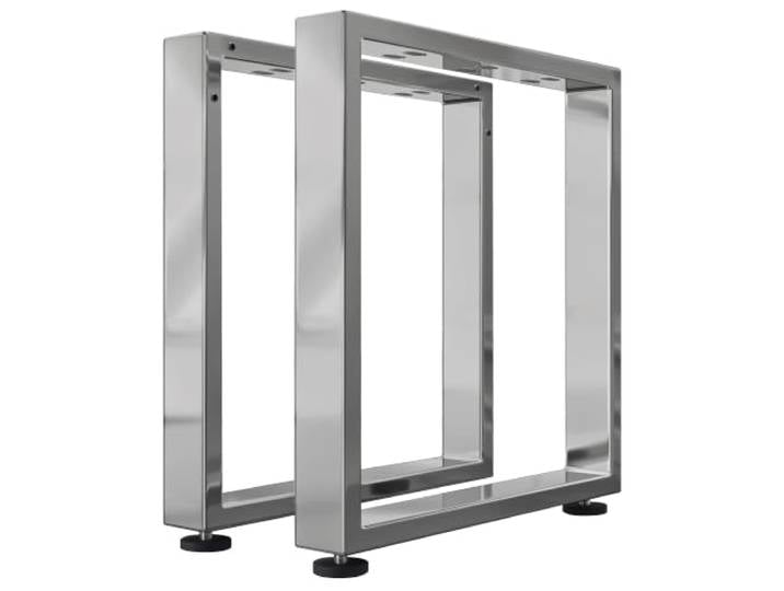 GGMMÖBEL 2er-Set Morena Tisch Kufe Edelstahl B58xH73cm U Tischgestell TischKufe, Tischfuß Kufe