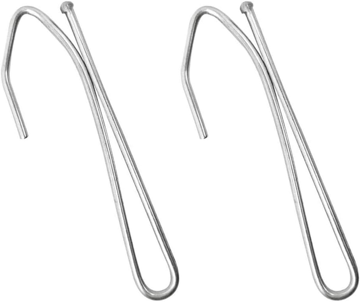 Metalen Gordijn Haken Rvs Diepe Prong - 50 Stuks