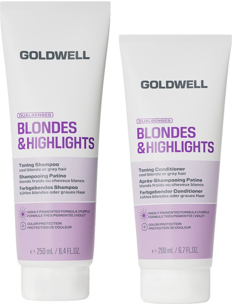 Goldwell Dualsenses Blondes & Highlights Purple Toning Shampoo & Condi