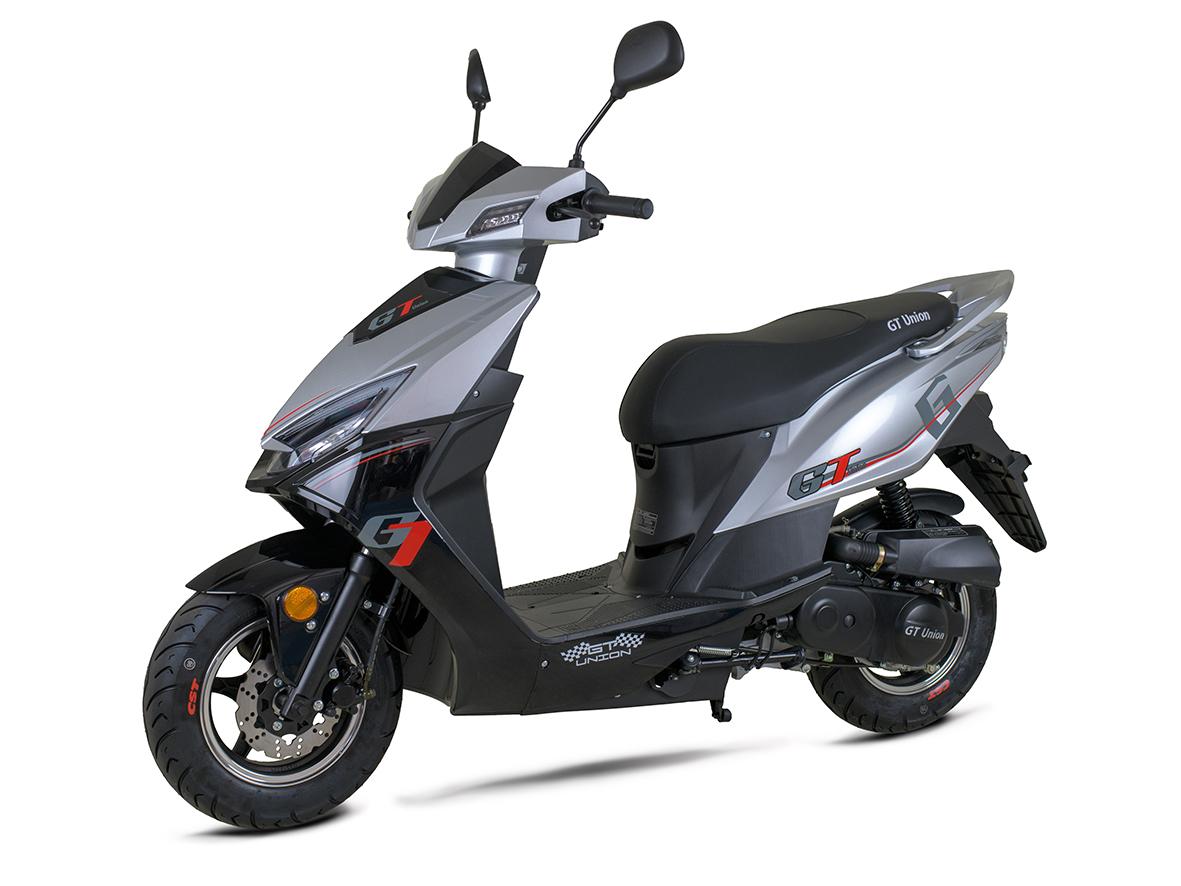Motorroller Sonic 50 ccm 25 km/h, Euro 5, silber-schwarz GT Union