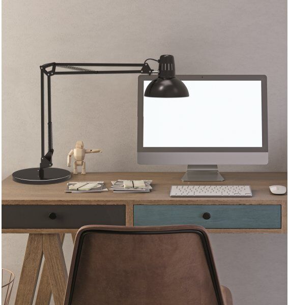 NAGA Maul Study Skrivebordslampe Med Fod, Sort