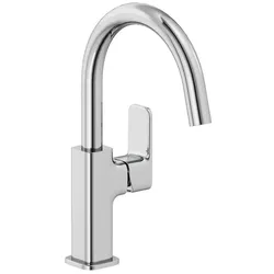 Kludi, Duscharmatur + Badewannenarmatur, Renon - Wastafelkraan met afvoerplug Push-Open, chroom 420270575