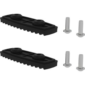 MUNK Leiterfußplatte 19220, elektrisch ableitfähig, für Holmhöhe 85mm & 98mm, 2 Stück