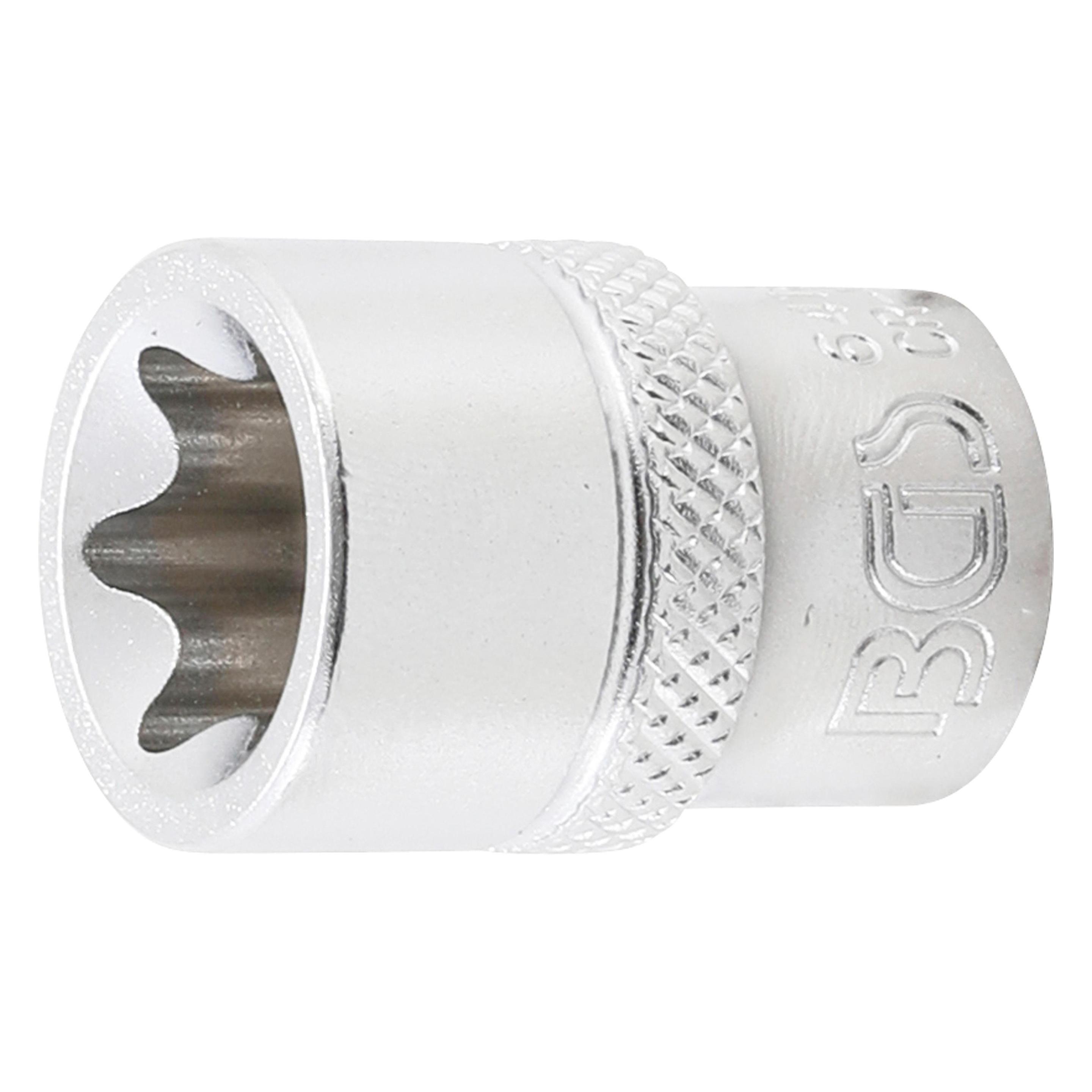 BGS Steckschlüssel-Einsatz E-Profil Antrieb Innenvierkant 10 mm (3/8") SW E16 (6416)