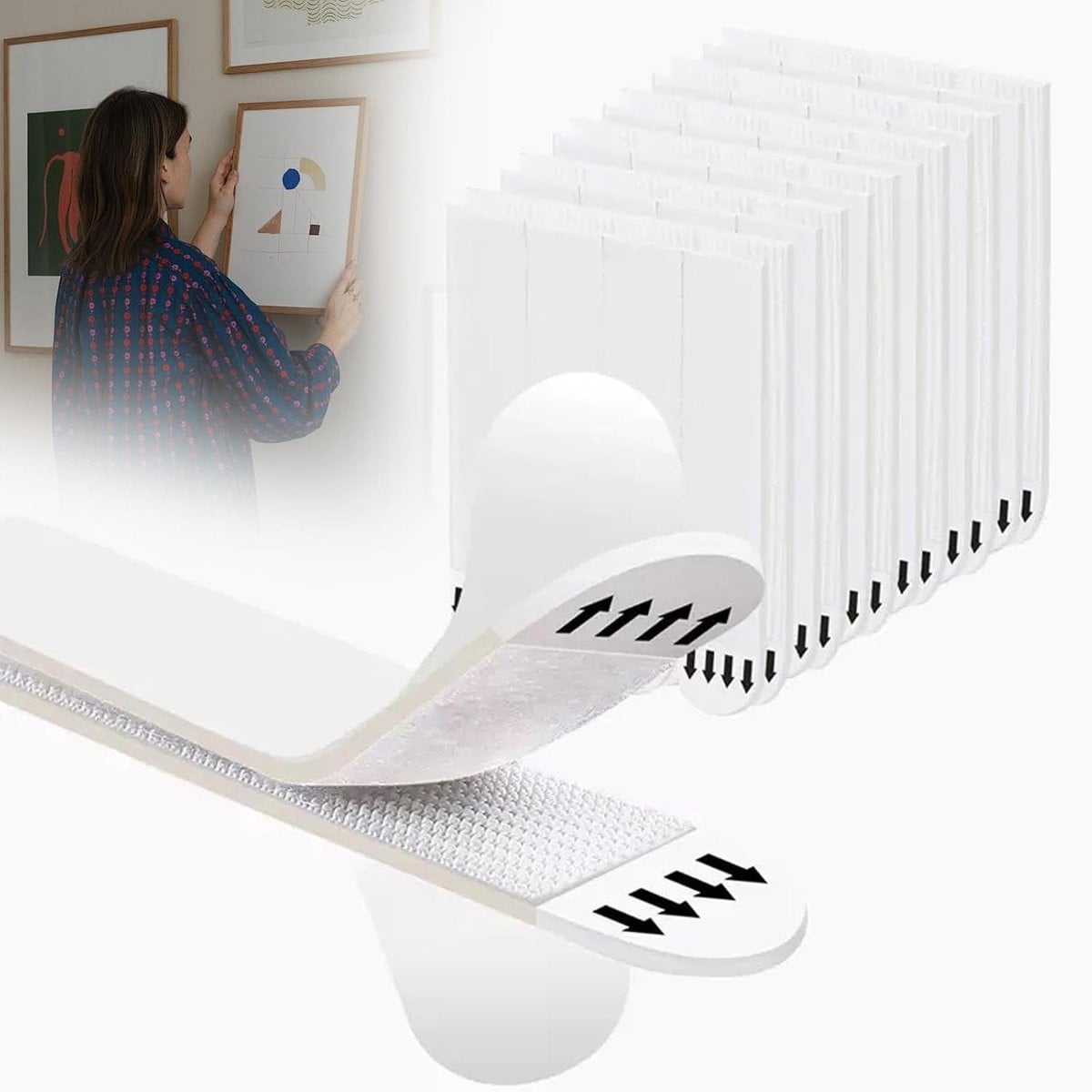 48 stuks Zelfklevende Ophangstrips 20 x 100 mm voor Fotolijsten en Posters
