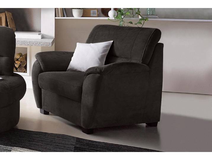 Sessel SIT & MORE Pandora , schwarz, B:103cm H:91cm T:90cm, Luxus-Microfaser ALTARA NUBUCK (100% Polyester);Luxus-Microfaser (100% Polyester);Luxus-Microfaser ALTARA NUBUCK (100% Polyester), Sessel, Sessel