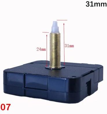 Inspire Essentials Silent Quartz Wall Clock Mechanism DIY Replacement Kit Long Shaft Movement 7