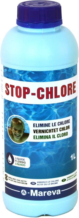 Mareva Traitement piscine STOP CHLORE bidon 1L