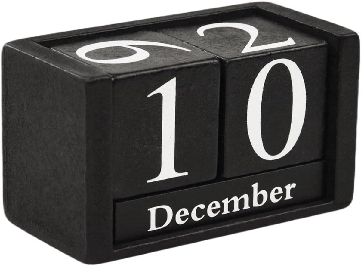 Vintage Bureaukalender Eeuwigdurende Handmatige Tafelkalender